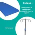 Colchón clínico antiescaras y puerta suero para camas clínicas