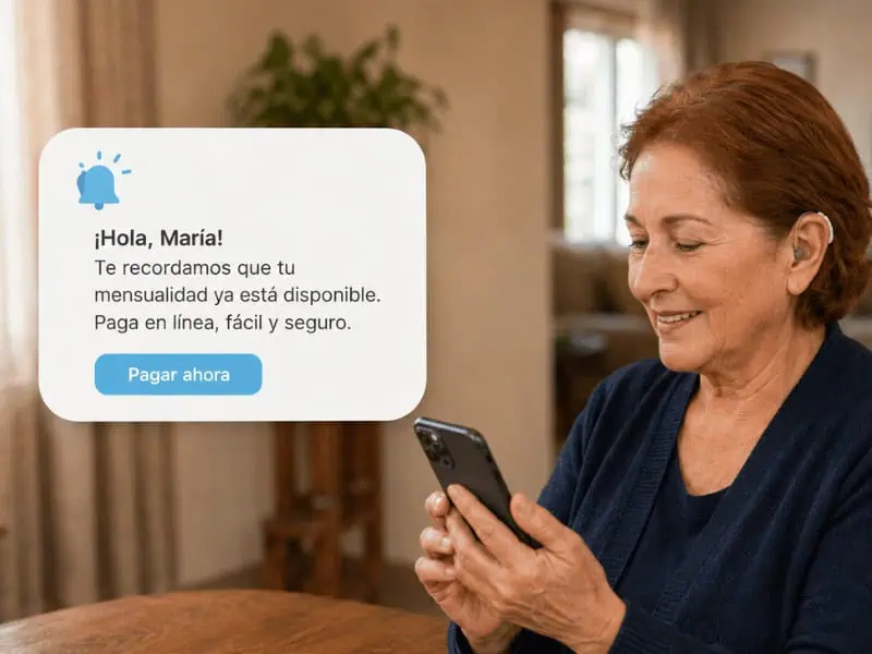 Recordatorio y pago fácil de la mensualidad desde el celular